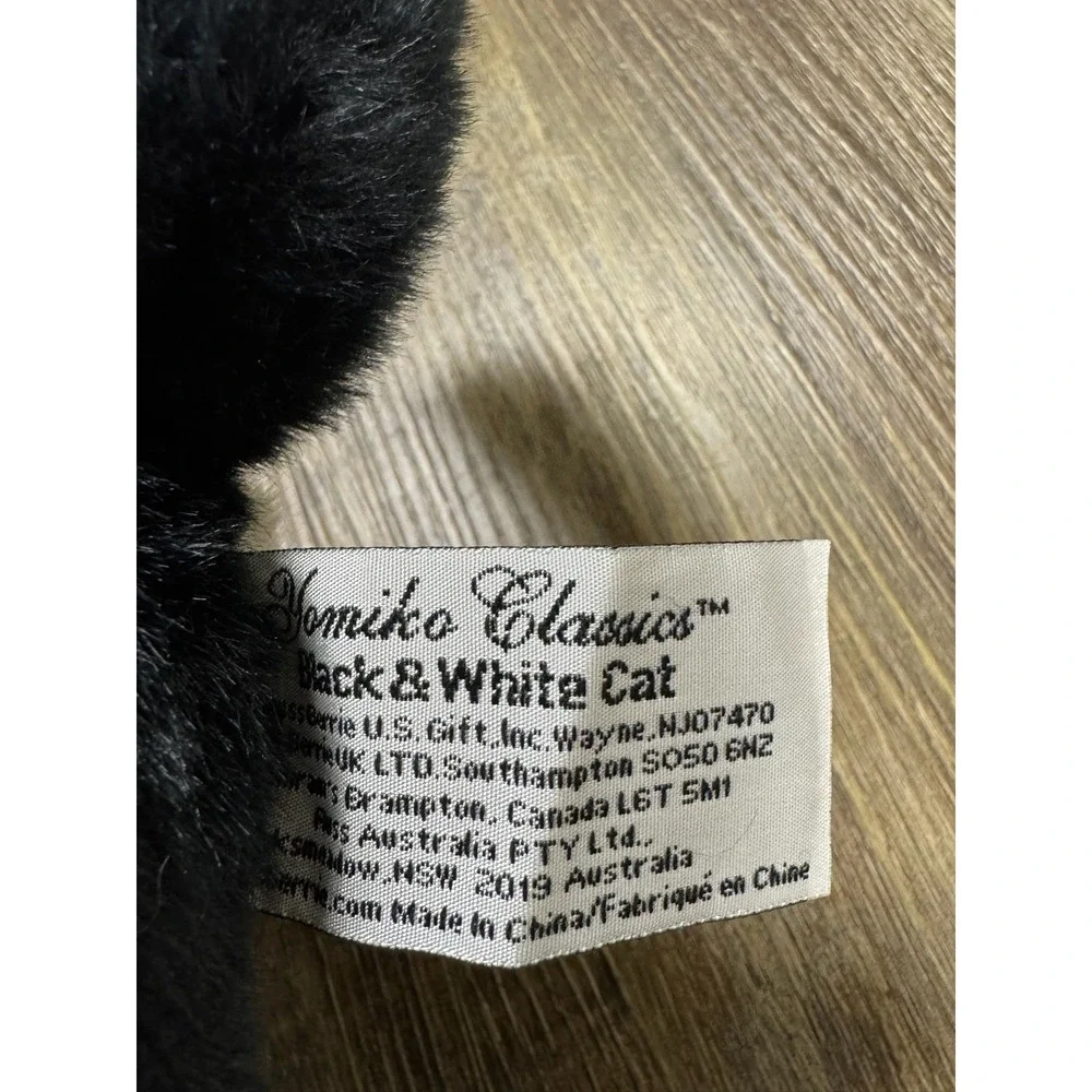 Russ‎ Berrie Yomiko Classics Black White Tuxedo Cat Plush Stuffed Animal 35748